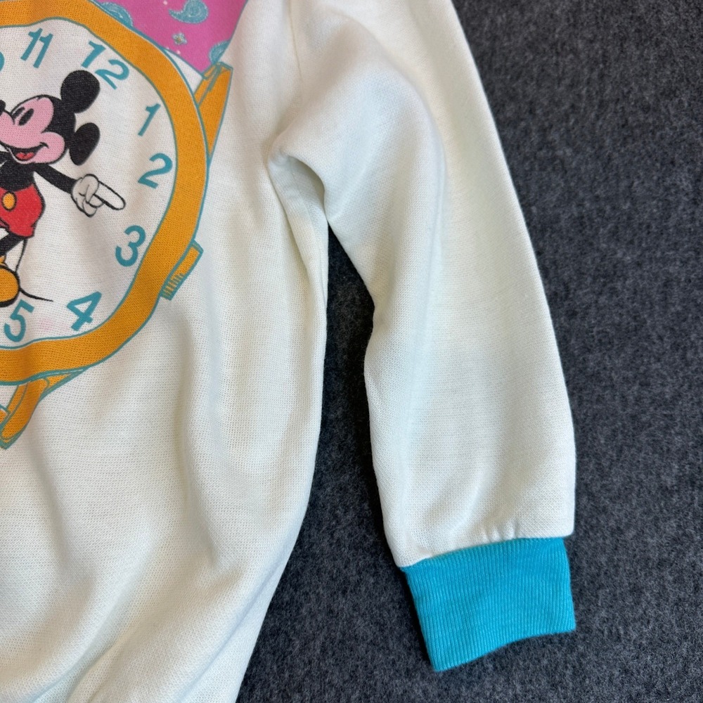 Vintage Disney Jog Togs Mickey Mouse Watch Graphic Sweatshirt USA Made 6X Large - Picture 4 of 16